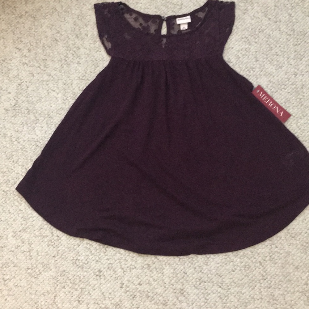 NWT Merona purple lace shirt